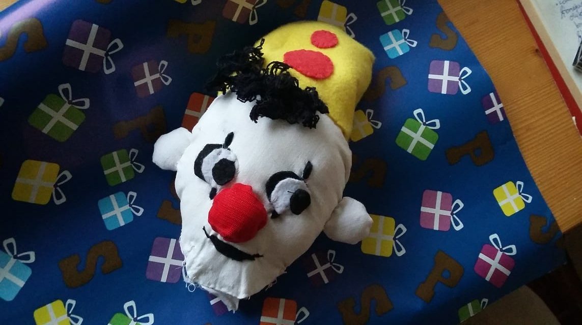 Clowntje Bumba na Sinterklaas verder als lappenpop
