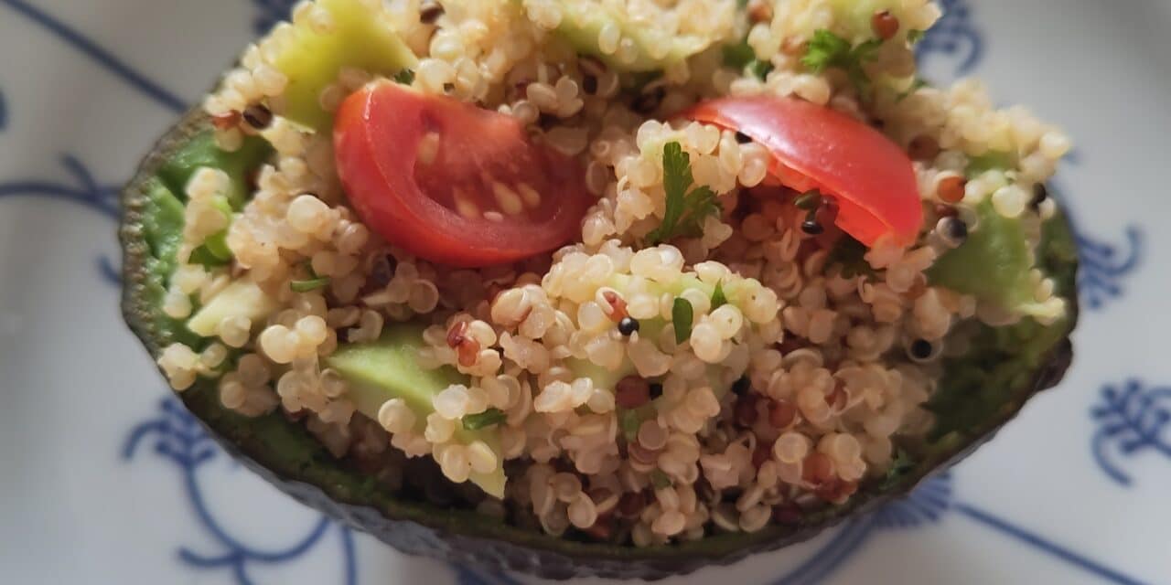 Restje quinoa past in avocado